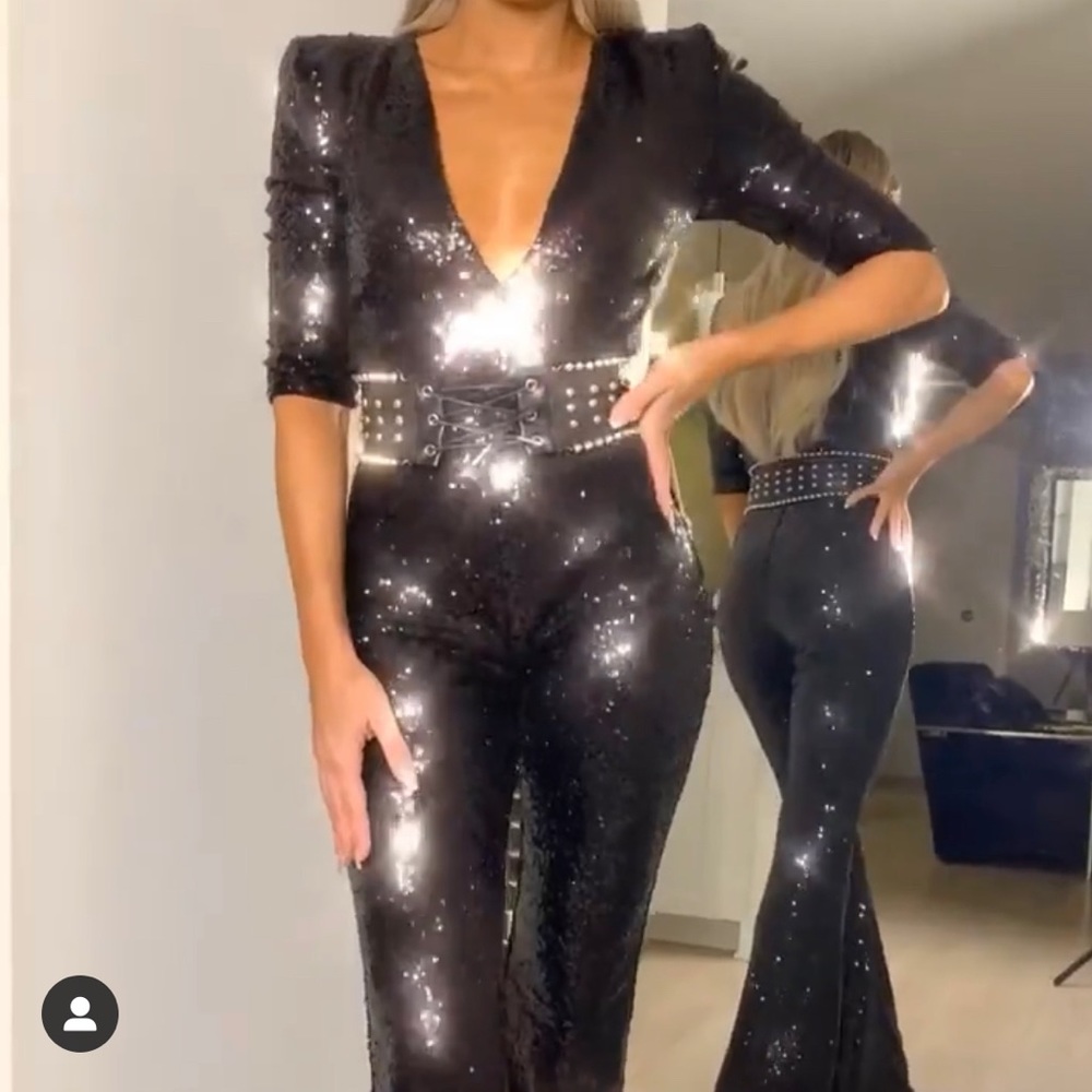 Black sparkly jumpsuit